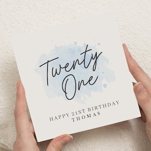 Personalised 21st Birthday Card For Him, Special 21st Birthday Card, Birthday Gift For Son, Friend Birthday Gift, Twenty First Card Grandson