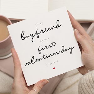 Cadeaux Saint Valentin pour lui, premier petit ami Saint Valentin, carte Saint Valentin petit ami, cadeau Saint Valentin pour petit ami, 1er Saint Valentin