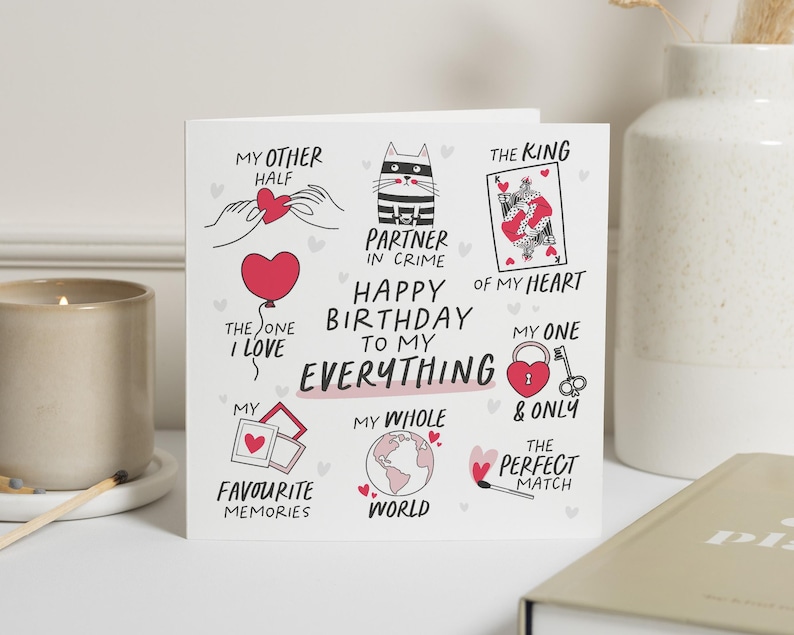 Carte d'anniversaire petit ami, cadeaux pour petit ami, cadeau d'anniversaire pour petit ami, carte d'anniversaire pour petit ami, carte d'anniversaire partenaire pour lui image 1