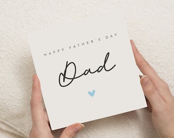 Carte de fête des pères pour papa, carte de fête des pères heureuse, carte pour lui, carte de fête des pères simple, jolie carte pour papa, fête des pères personnalisée