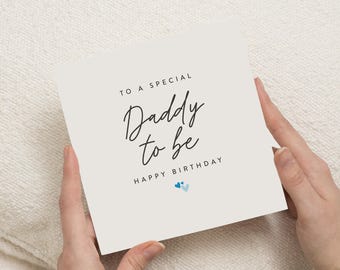 Daddy Birthday Card, Daddy To Be Birthday Card, Happy Birthday Daddy From Bump, Birthday Card From The Bump, Dad To Be Birthday Gift