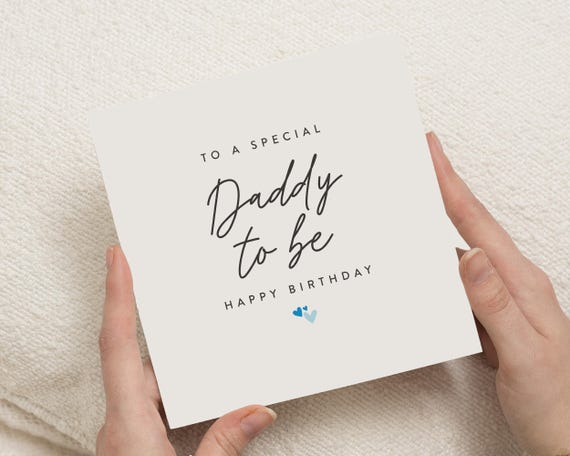 Daddy Birthday Card, Daddy To Be Birthday Card, Happy Birthday Daddy From Bump, Birthday Card From The Bump, Dad To Be Birthday Gift