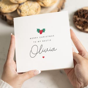 Tarjeta de Navidad para la mejor amiga, tarjeta de Navidad para la mejor amiga, tarjeta de Navidad para una amiga especial, tarjeta de Navidad para una amiga, tarjeta de Navidad para una mejor amiga