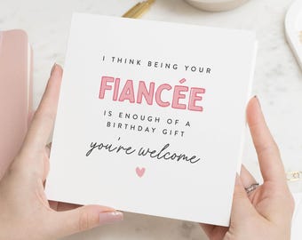 Fiance Birthday Card, Funny Birthday Card Fiance, Birthday Card For Fiance, Happy Birthday Fiance, Fiance Birthday Gift, Card For Him