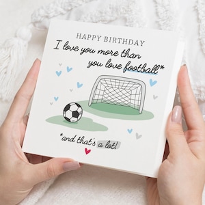 Geburtstagskarte für ihn, Fußball-Geburtstagskarte, lustige Geburtstagskarte, Geburtstagskarte für Freund, Ehemann, Sohn, nette Geburtstagskarte