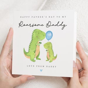 Fathers Day Card from Child, Daddy Fathers Day Card, Dinosaur Fathers Day Card, Cute Fathers Day Card, Personalised Card for Dad