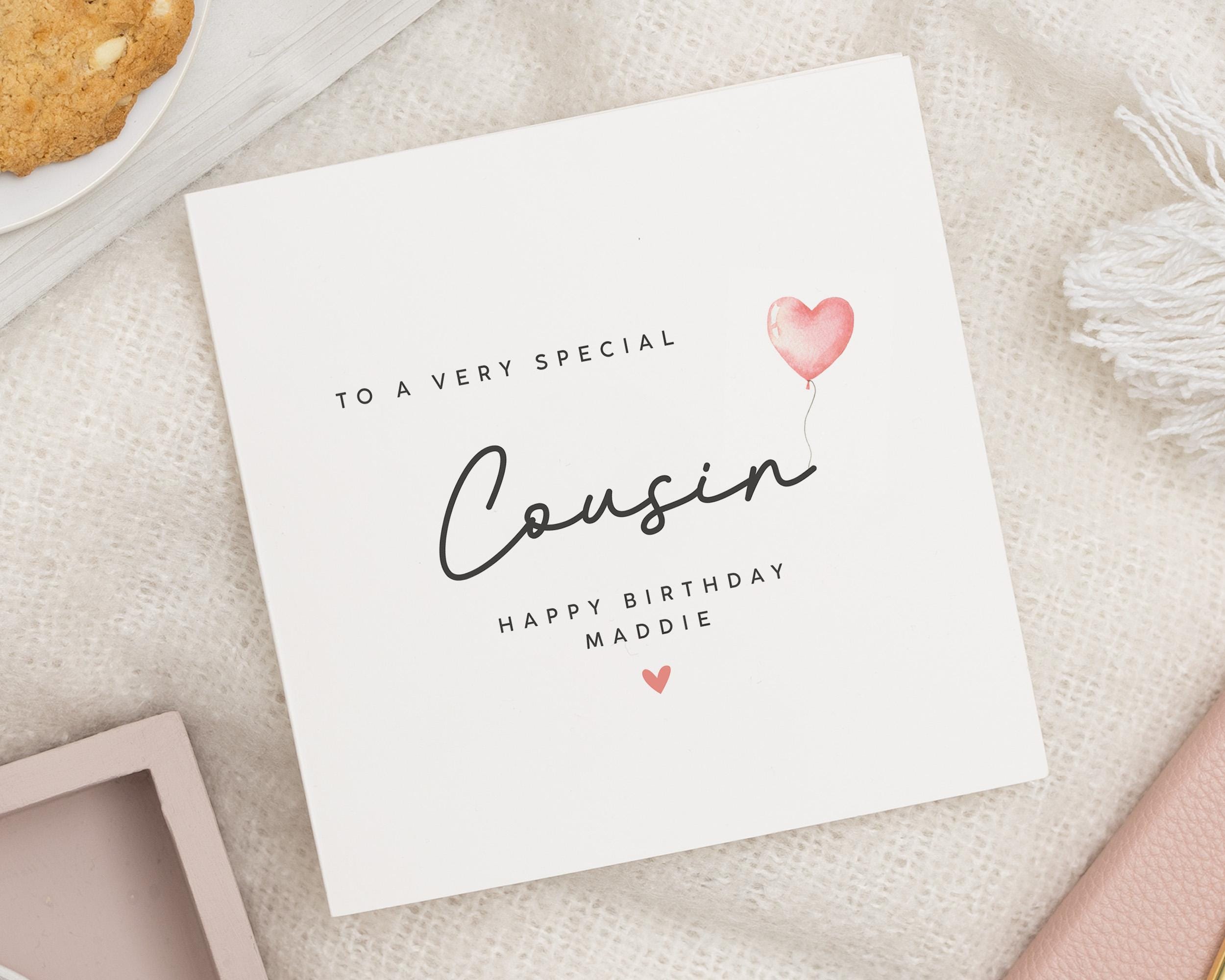 Cousin Birthday Card, Birthday Card for Cousin, Happy Birthday Cousin ...