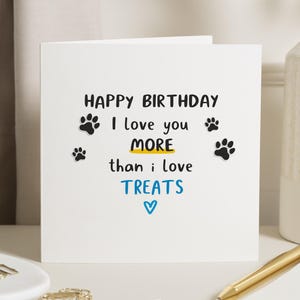 Cartão de aniversário do cachorro, Cartão de aniversário engraçado, Cartão de aniversário para quem ama cachorros, Cartão de aniversário para ela, Cartão de aniversário para ele, Cartão fofo para cachorro