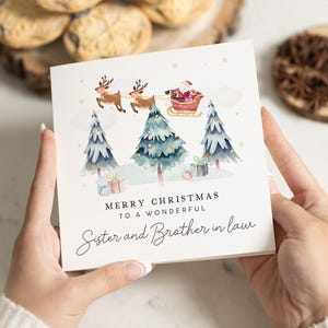 Carte de Noël soeur et beau-frère, carte de Noël belle-soeur et beau-frère, carte de Noël soeur et mari, carte de joyeux Noël