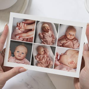 Gepersonaliseerde bedankkaarten Nieuwe baby, aankondigingskaart nieuwe baby meisje, bedankkaarten babyfoto, ansichtkaart bedankkaarten, bedankbriefjes