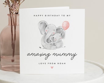 Mummy Birthday Card, Cute Birthday Card For Mummy, Mum Birthday Card From Kids, Amazing Mum Birthday Card, Personalised Happy Birthday Mummy