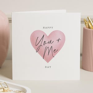 Carte d'anniversaire pour partenaire, carte vous et moi, carte romantique pour lui ou elle, carte de Saint-Valentin, carte d'amour mignonne, carte personnalisée