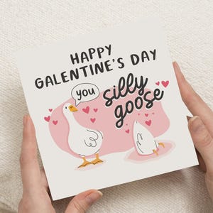 Dumme Gans Galentines-Tageskarte, Galentines-Karte für den besten Freund, Galentines-Geschenk, Freund Galentines-Karte, Bestie-Karte, Galentines-Tag