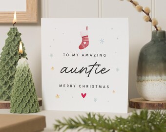 Auntie Christmas Card, Aunty Christmas Card, Christmas Card Auntie, Auntie Xmas Card, Christmas Cards For Auntie, Aunty Card At Christmas