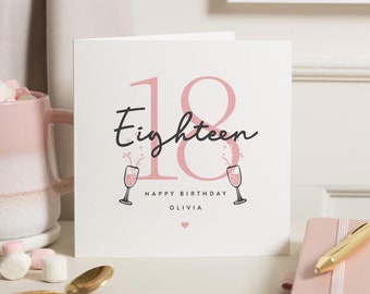 Personalised 18th Birthday Card For Her, Daughter 18th Birthday Card, 18th Birthday Gift For Granddaughter, Eighteenth Birthday, Girl 18th