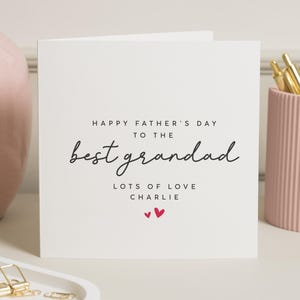 Fathers Day Card for Grandad, Personalised Fathers Day Card, Card for Grandad, Best Grandad Card, Fathers Day Card from Grandchild