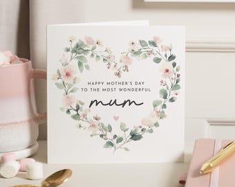 Mother's Day Flowers Card, Happy Mothers Day Mum, Card For Mothers Day, Mum Mothers Day Cards For Her, Mothers Day Card For Grandma, Nan