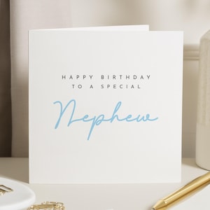 Biglietto di auguri di compleanno per nipote, biglietto di auguri speciale per nipote, biglietto di auguri per lui, biglietto di auguri personalizzato, biglietto di auguri semplice