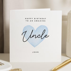 Onkel Geburtstagskarte, personalisierte Geburtstagskarte für Onkel, tolle Onkel Geburtstagskarte, Onkel Geburtstagsgeschenk, für ihn, individuelle Onkelkarte