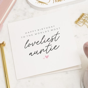 Gepersonaliseerde verjaardagskaart voor tante, mooiste tante verjaardagskaart, speciale tante verjaardagskaart, tante verjaardagscadeau, voor haar, tante kaart