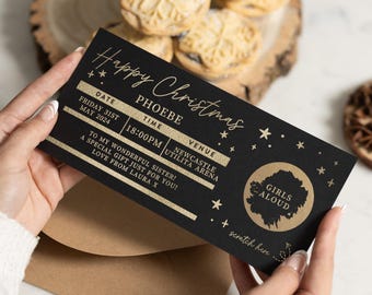 Billet à gratter pour révéler, Carte à gratter pour billet de concert, Billet cadeau concert, Billet métallisé, Carte à gratter, Carte surprise à gratter, Bon