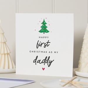 Carte de Noël papa, cadeau de Noël papa, première carte de Noël papa, cadeaux premier Noël comme papa, première carte de Noël de papa