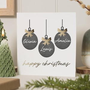 Tarjeta de Navidad personalizada para amigos, tarjeta de Navidad para vecinos, tarjeta de Navidad para toda la familia, tarjeta de Navidad familiar, tarjeta de Feliz Navidad