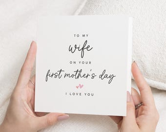 Wife Mothers Day Card, On Your 1st Mother's Day, Mother's Day Card For Wife, First Mothers Day Gift For Wife, Mothers Day Card For Partner