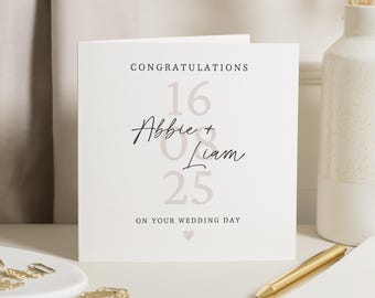 Wedding Card, Personalised Wedding Card, Congratulations Card, Wedding Day Card, Custom Wedding Card, Engagement Card, Couple Card