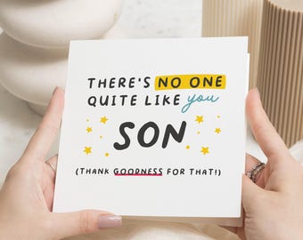 Son Birthday Card Funny, Birthday Cards For Son, Happy Birthday Son Card, Adult Son Birthday Gift, Birthday Cards For Him, Son Cards