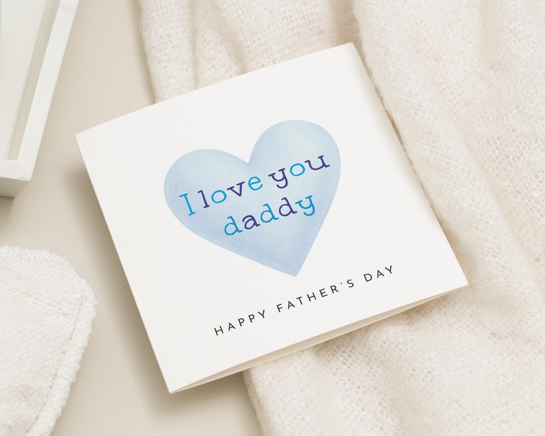 Fathers Day Card, I Love You Daddy Card, Fathers Day Card From Child ...