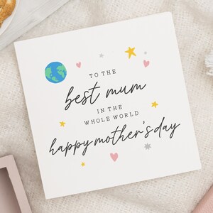 Tarjeta del día de la madre, regalos para mamá, la mejor mamá del mundo, feliz día de la madre, tarjeta para mamá para el día de la madre, regalo para mamá para ella, mamá maravillosa
