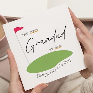 Fathers Day Card for Grandad, Grandad Fathers Day Card, Golf Card for Grandad, Best Grandad by Par, Fathers Day Card for Him