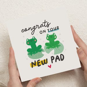 Congratulazioni per la tua nuova casa, biglietto di auguri per la nuova casa, regalo di inaugurazione della casa, biglietto di inaugurazione della casa, regalo per la nuova casa, biglietto di auguri per il trasloco, biglietto di auguri con rana