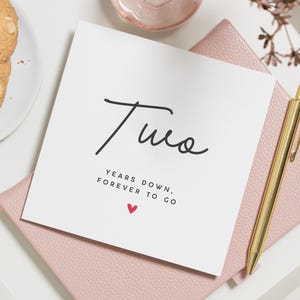 Tarjeta de segundo aniversario para novio, tarjeta de segundo aniversario para esposo, tarjeta de aniversario de algodón para esposa, para novia, segundo aniversario