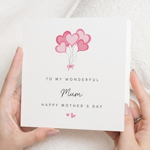 Tarjeta del día de la madre feliz, tarjeta del día de la madre, mamá maravillosa, tarjeta para mamá para el día de la madre, regalos para mamá en el día de la madre para ella