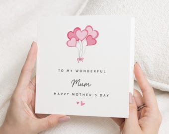 Mum Happy Mother's Day Card, Mothers Day Card, Wonderful Mum, Mum Card For Mothers Day, Mothers Day Mum Gifts For Her