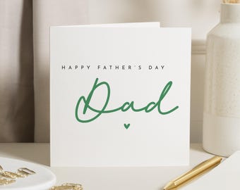 Fathers Day Card for Dad, Happy Fathers Day Card, Fathers Day Card from Daughter, Fathers Day Card from Son, Simple Fathers Day Card