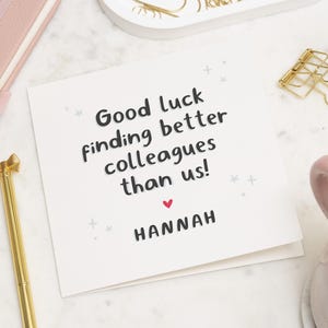 Carte de départ drôle pour collègue, carte de collègue de travail, carte d'ami au travail, cadeau de départ collègue de travail, cadeau collègue, carte de départ de collègue