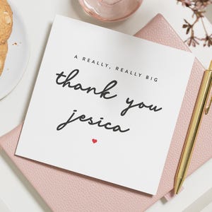 Carte de remerciement, carte de remerciement personnalisée, carte de remerciement pour un ami, cartes de remerciement personnalisées, carte de remerciement pour un ami, pour elle