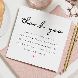 Carte de remerciement personnalisée, carte de remerciement, merci pour tout, carte de remerciement, cadeau de remerciement, carte poème de remerciement spécial