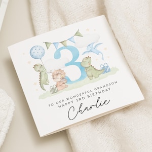 3e carte d'anniversaire, carte d'anniversaire de dinosaure, 3e carte d'anniversaire de petit-fils, carte de 3e anniversaire de neveu, 3e carte d'anniversaire de garçon, fils, carte de dinosaure