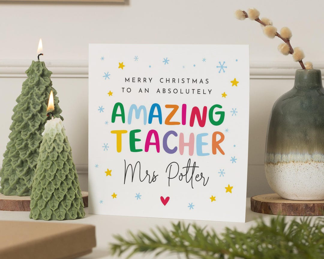 Christmas Card for Teacher, Amazing Teacher Christmas Card