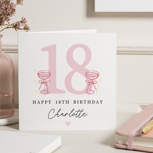 Personalised 18th Birthday Card Girl, Daughter 18th Birthday Card, 18th Birthday Gift For Granddaughter, Eighteenth Birthday, Milestone Card