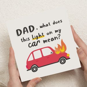 Cartão de aniversário engraçado para pai, cartão de aniversário para pai, cartão de aniversário de carro para ele, cartão de aniversário personalizado, cartão de aniversário da filha