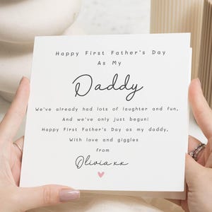 First Fathers Day Card from Baby, Fathers Day Card for Daddy, Personalised Fathers Day Card, Cute Card for Dad, New Dad Card