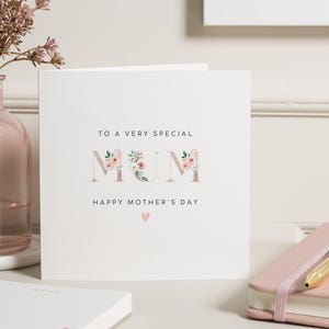 Tarjeta especial para el día de la madre, tarjeta para el día de la madre, regalos para mamá, tarjeta floral para el día de la madre, regalo para el día de la madre para mamá