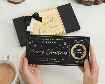 Personalised Christmas Scratch To Reveal Christmas Scratch Card, Scratch Off Ticket, Christmas Voucher, Christmas Ticket, Gift Voucher