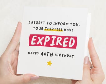 40th Birthday Card For Man, Brother 40th Birthday Card, Husband Funny 40th Birthday Card, 40th Birthday Card For Son, For Him, Friend