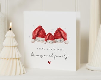 Christmas Card for Family, Personalised Family Christmas Card, Special Family Christmas Card, Custom Christmas Card